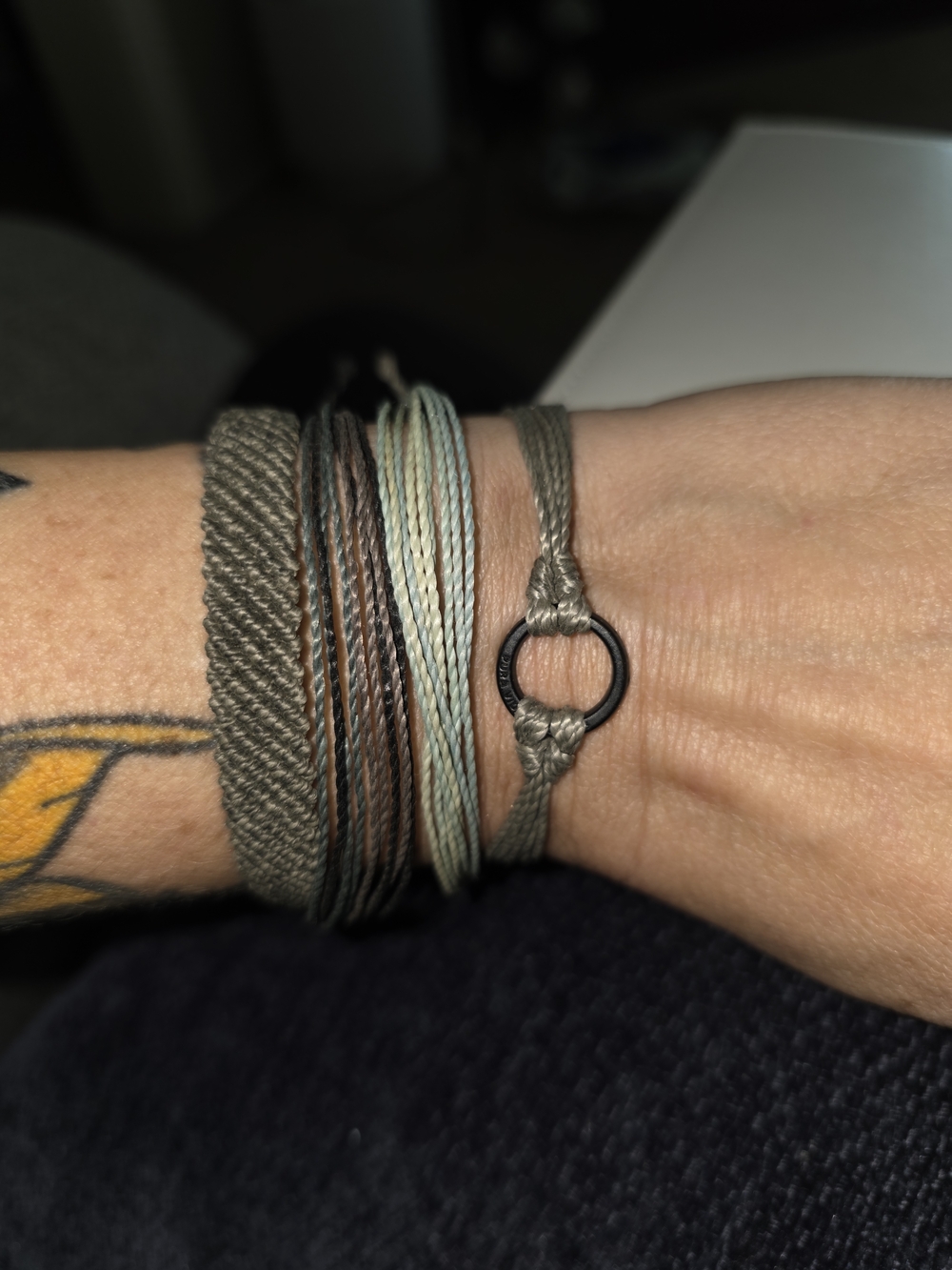 Pura Vida Stacked Earth-Tone Cord Bracelets with Loop Accent